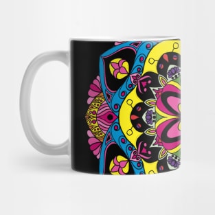 pink flowers mandala Mug